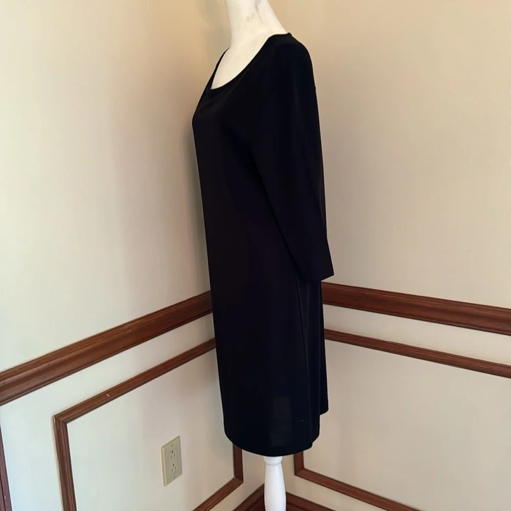 Talbots Basic Black Dress Petite Medium - Picture 2 of 10